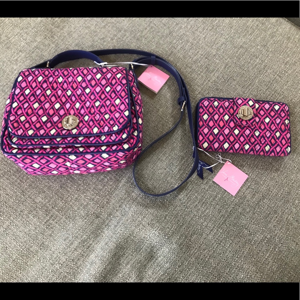 Vera Bradley crossbody purse and wallet.